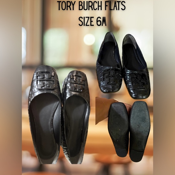 Tory Burch Black Flats - Picture 1 of 1